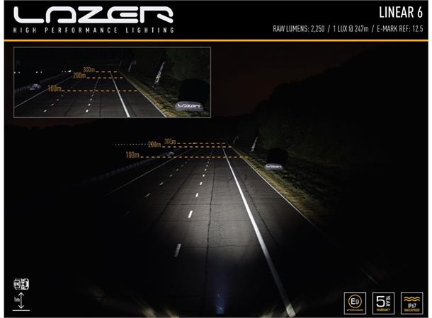 Lazer® Linear 6 Lengde 232mm. 2250 Lumen