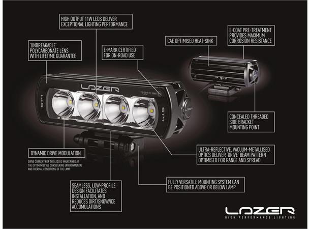 Lazer® ST8 Evolution Lengde 364mm. 8272 Lumen
