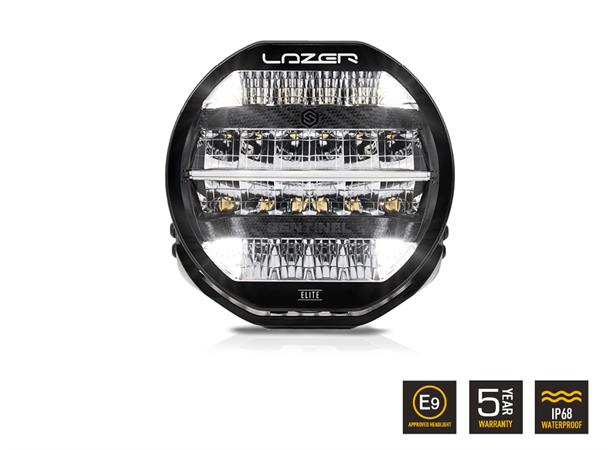 Lazer® Sentinel 9 ELITE Black Med Parklys. 15232 Lumen