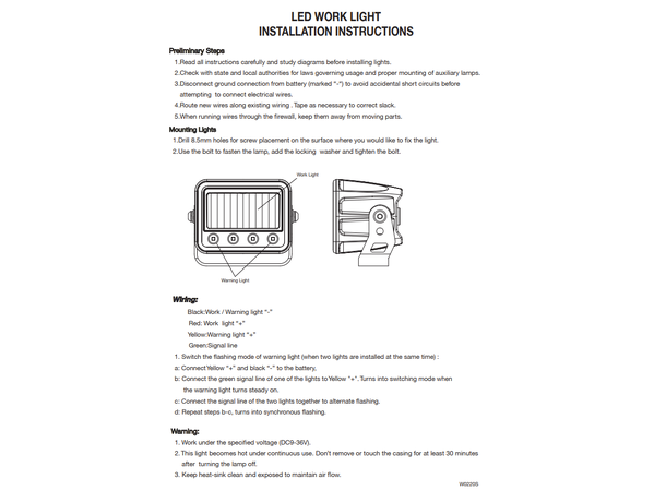 BRT Dual 40 LED  m/varsellys Godkjent som Ryggelys. 2900 Lm. 
