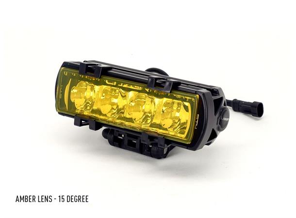 Lazer® Gult Spredningsglass 15° Til ST-Serie. Dekker 4 dioder.