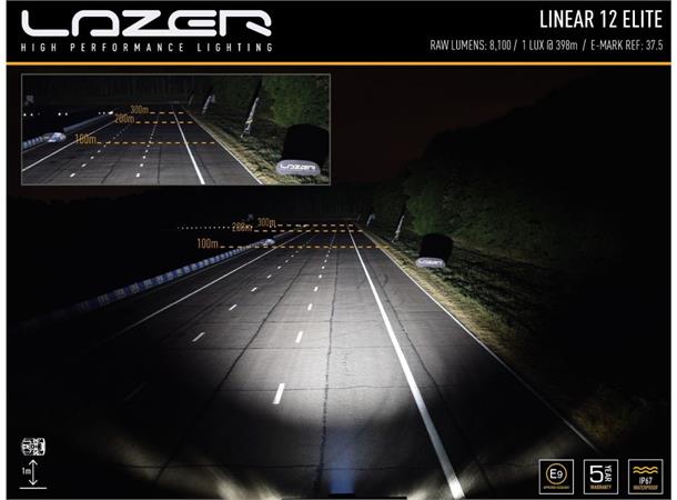 Lazer® Linear 12 ELITE Lengde 382mm. 8100 Lumen