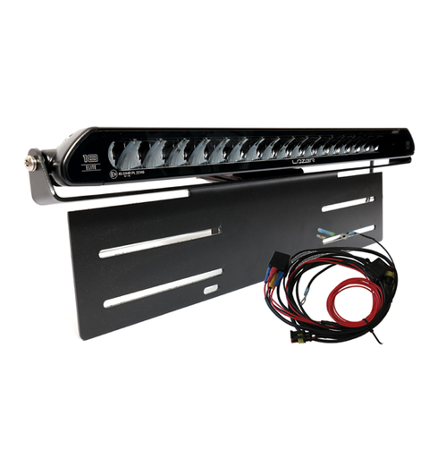 Lazer® Lyspakke med Linear 18 ELITE Universal. Med skiltplate sidemount.