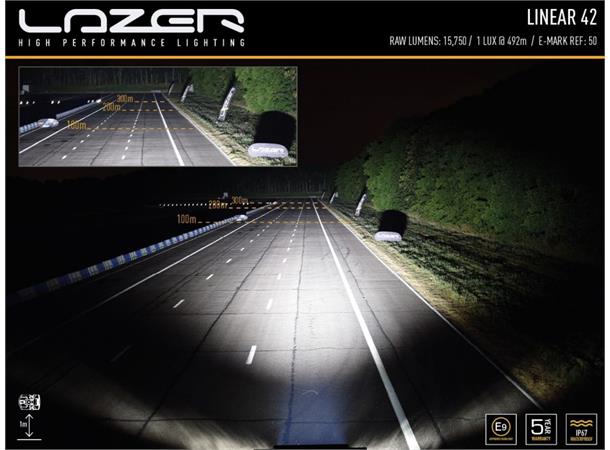 Lazer® Roof Kit med Lazer Linear 42 Til Land Rover Discovery 4 14+ u/Rails