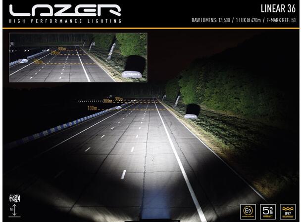 Lazer® Roof Kit med Lazer Linear 36 Til Ford Ranger 16+19+ Med Rails 