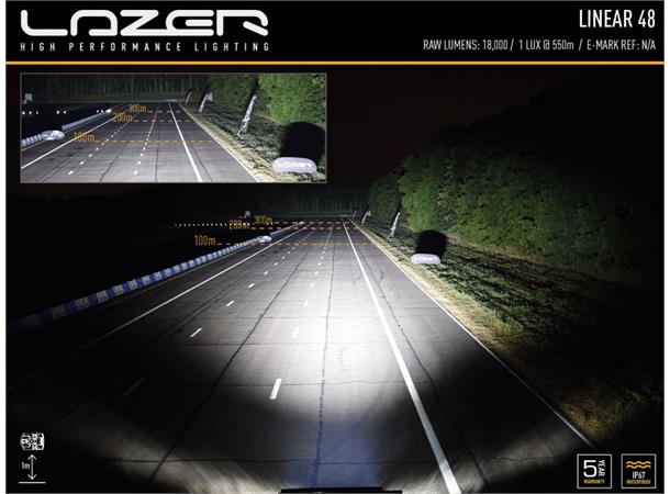 Lazer® Roof Kit med Lazer Linear 48 Til Land Rover Defender 83-16 u/rails
