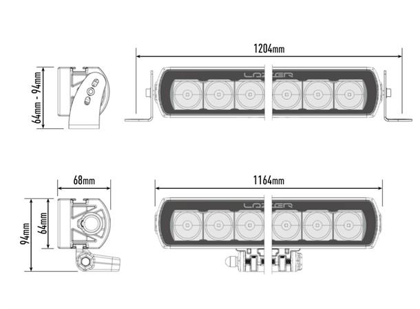Lazer® T28 Evolution Lengde 1164mm. 28952 Lumen