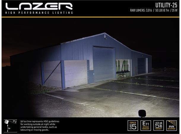 Lazer® Utility 25 79x79mm. 3016 Lumen.