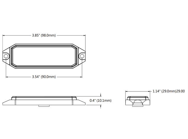 VP Power 6 LED Blitz H: 29 B:98 D: 10,1mm. Multivolt.