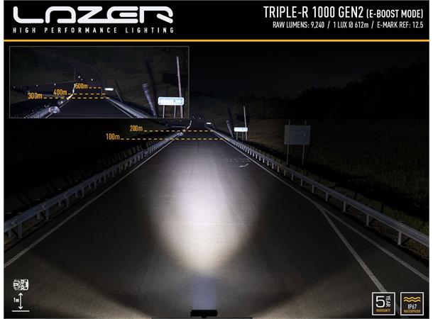 Lazer Triple-R 1000 G2 - Beacon Gen2. Med varsellys. 9240 Lumen.