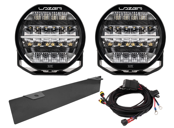 Lazer® Lyspakke med Sentinel ELITE Universal. Med skiltplate sentermont.