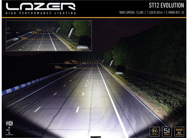 Lazer® ST12 Evolution Lengde 524mm. 12408 Lumen