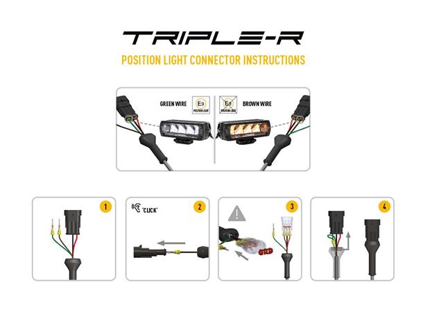 Lazer® Triple-R 1000 med parklys Gen2. Lengde 410mm. 9240 Lumen.