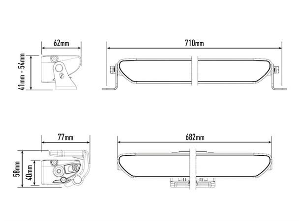 Linear® 24 Flood Lengde 682mm. 16200 Lumen