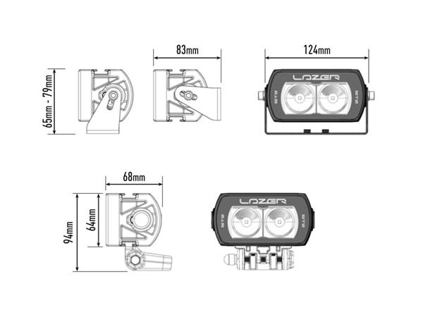Lazer ® ST2 Evolution Lengde 124mm. 2068 Lumen