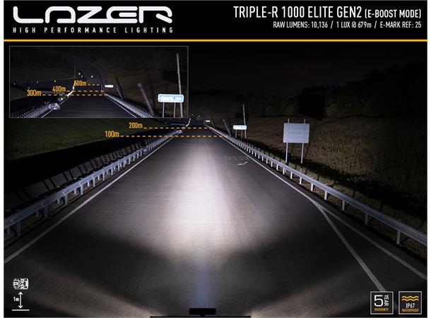 Lazer® Triple-R 1000 ELITE Gen2. Lengde 410mm. 10136 Lumen.