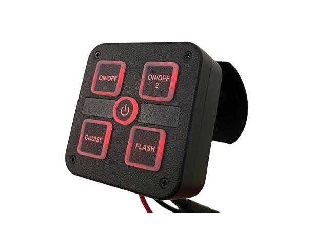 VP Bryterpanel 20Amp 10-30V brakett / symbol-labels