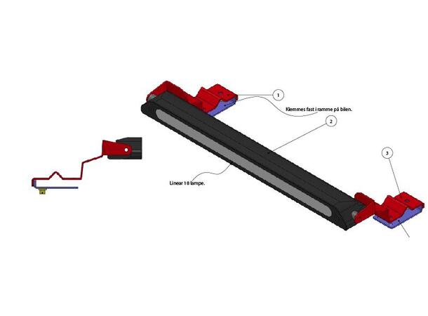 Grillkit med Lazer linear 18 ELITE for innfelling til BYD TANG 21+ / CANBUS 