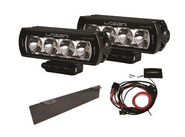 Lazer® Lyspakke med Lazer ST4 Evolution Universal. Med skiltplate sentermont.