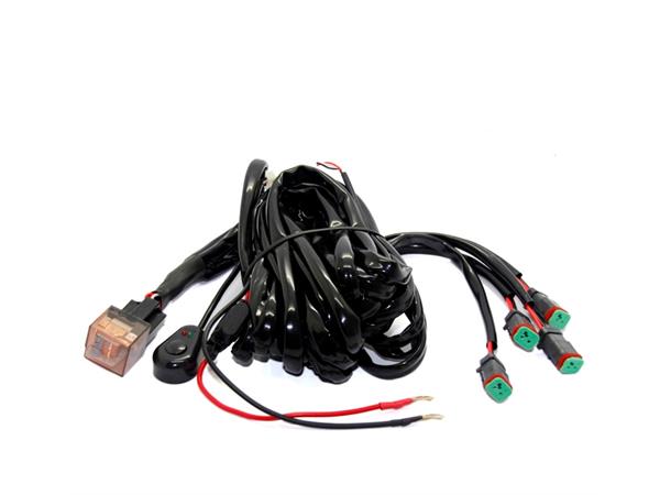 Kabelsett med rele,bryter,4 DT kontaker 80A 12V