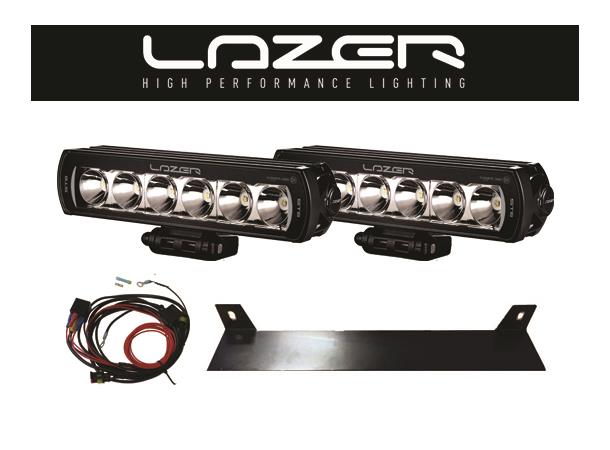 Lazer® Lyspakke med Lazer ST6 Evolution Universal. Med skiltplate sentermont.