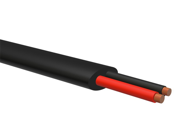 2x1,5mm2 med svart kappe Automotive kabel selges kun på 100m rull