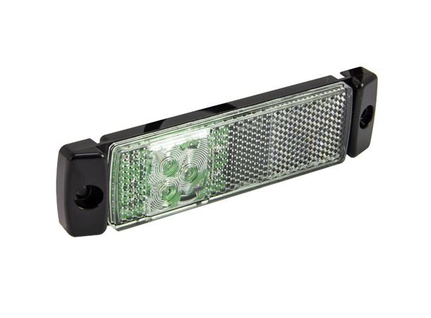 LUCIDITY markeringslys Hvit 12/24 Led L1300mm H32mm D 14mm 500mm kabel