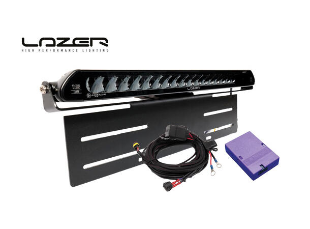 Lazer® Lyspakke med Linear 18 ELITE +can Canm8.  Med skiltplate sidemount.