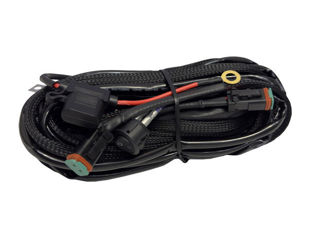 VP kabelsett til to lamper DT 2-pin 12V 3M kabel. 80Amp. m/bryter