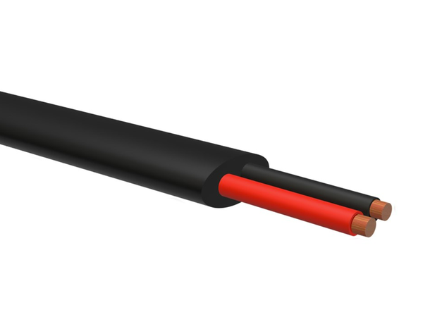 2x0,75mm2 Kabel med svart kappe Automotive kabel selges kun på 50m rull