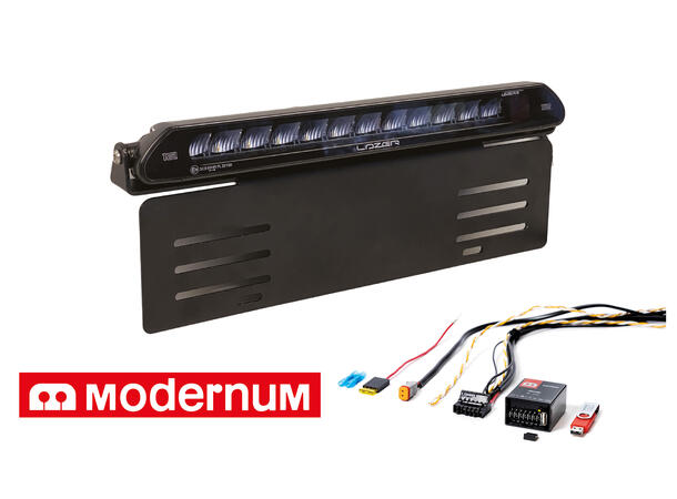 Lazer® Lyspakke med Linear 12 ELITE Modernum canbus. Skiltplate sidemount.
