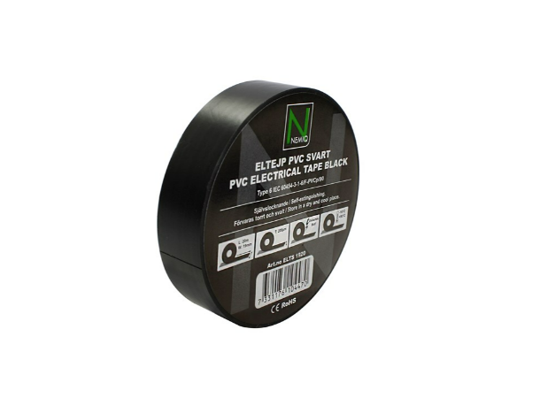 Elektro tape svart 19mm x 20M