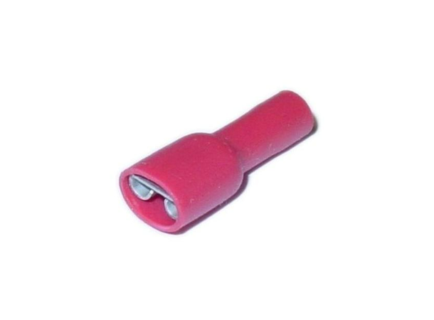 Helisolert flatstikk Rød  6,3MM 100 STK 