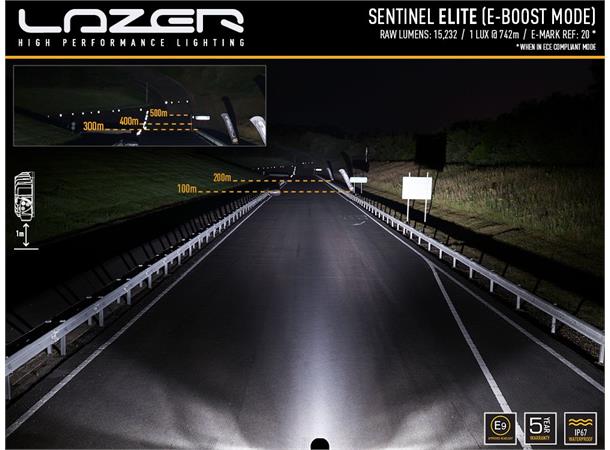 Frontbøyle med 3 Lazer Sentinel 9 ELITE Ford Ranger Raptor 2023+