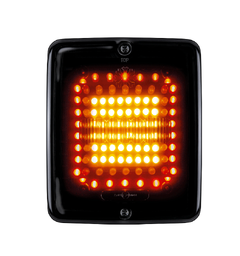 IZE LED Dark Knight Firkantet, Sotet, Bak,brems og blinklys