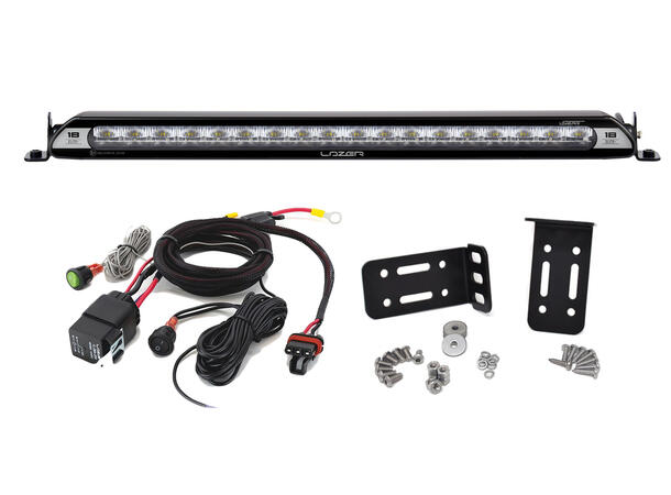 Lazer® Lyspakke med Linear 18 ELITE + Universal Lyspakke Skiltfester.