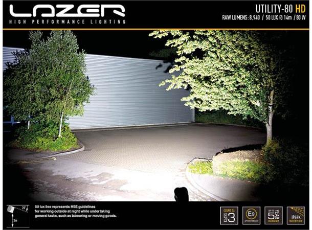 Lazer® Utility 80 HD VAR Variabel lysstyrke