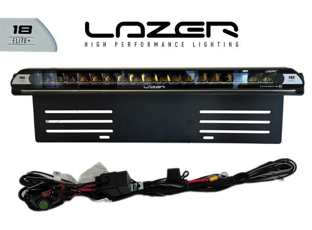 Lazer®  Linear 18 Elite+ Universal. Med skiltplate sidemount.