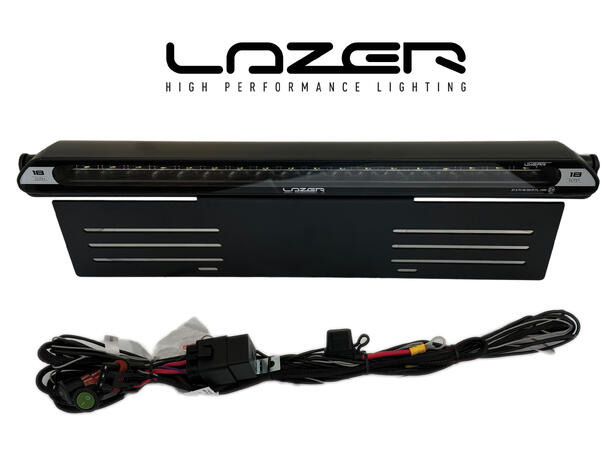 Lazer®  Linear 18 Elite+ Universal. Med skiltplate sidemount. 