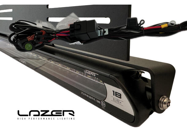 Lazer®  Linear 18 Elite+ Universal. Med skiltplate sidemount. 