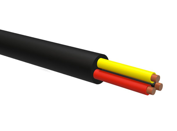3x1.5mm2, Svart kappe Automotive kabel selges kun på 50m rull