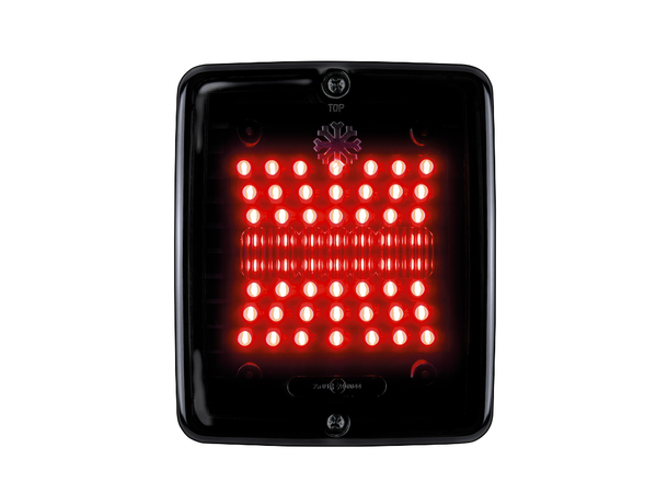 IZE LED Dark Knight Firkantet, Sotet, Brems og baklys