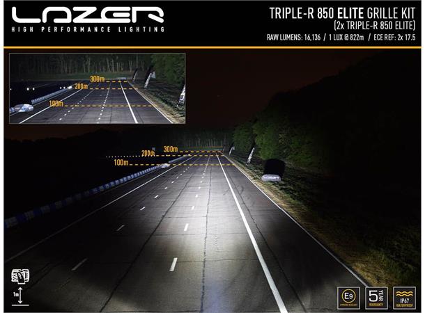 Lazer® Grillkit med Triple-R 850 ELITE Til Ford Ranger Raptor 2023+