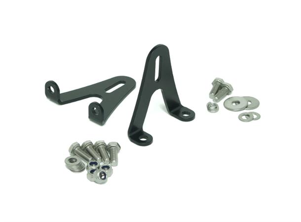 Lazer® Sidemontering sett. Aluminium sort. Passer alle lamper.