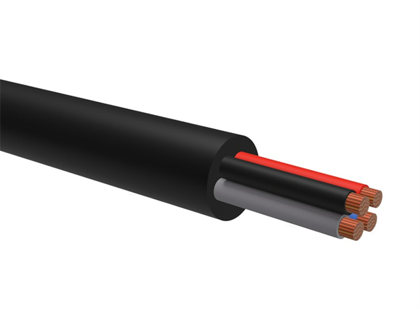 4x1.5mm2 Svart kappe Automotive kabel selges kun på 50m rull