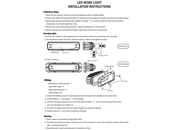 Ryggelyspakke med BRT Dual slim 2 x Lamper, og ledningsnett. 