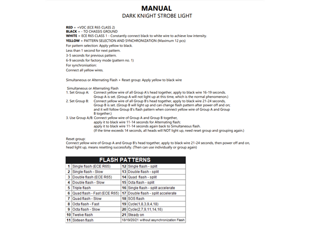 Strands DARK KNIGHT gul 4 LED smoke lens L 95MM D 31MM H 15MM