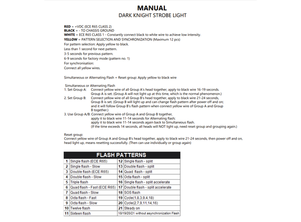 Strands DARK KNIGHT gul 4 LED smoke lens L 95MM D 31MM H 15MM 