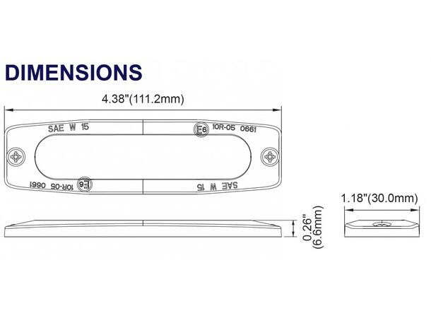 Blitz 4LED superslim H:30 B:111 D: 6,6mm. Multivolt. Sync. 