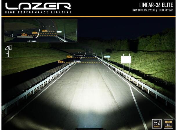 Lazer® Roof Kit med  Linear 36 ELITE Ford Ranger 2023+ med Rails